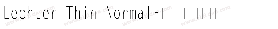 Lechter Thin Normal字体转换